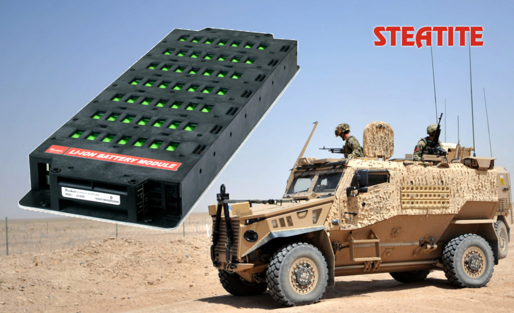 rechargeable battery pack module for military vehicles