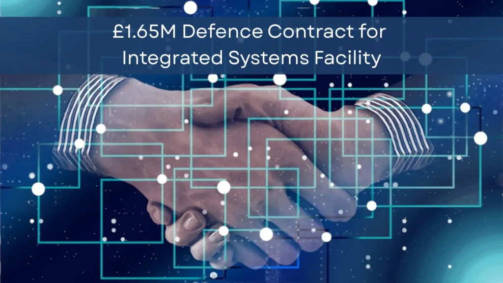 Hands shaking with text details of a new contract win