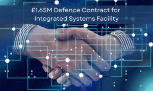 Hands shaking with text details of a new contract win