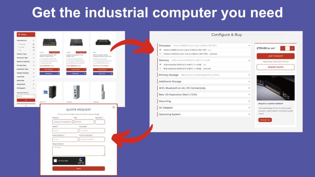 Screen shots from Computing website