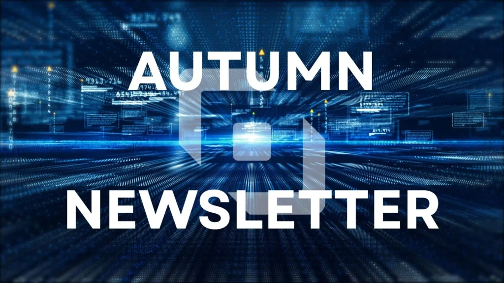Autumn newsletter text and logo