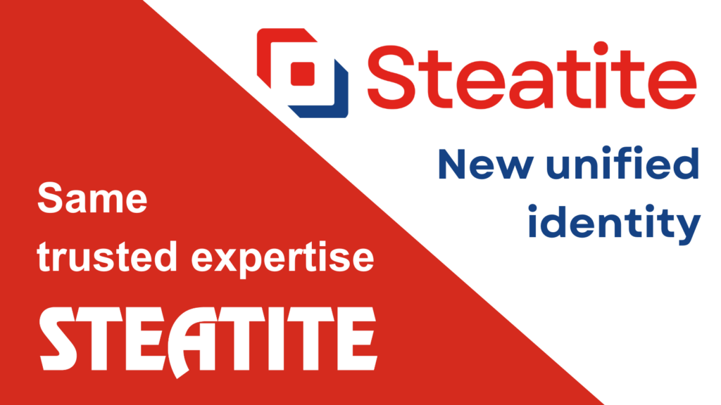 New Steatite logo alongside old logo